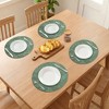 REGALWOVEN Placemats Set of 6 Leather Round Placemats for Kitchen Dining Table Decor Table Placemats Wipeable Table Mat - 3 of 4