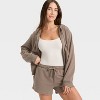 Women's Fleece Zip-Up Sweatshirt - Auden™ - 3 of 4