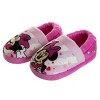 Disney Kids Girl's Minnie Mouse Slippers - Plush Lightweight Warm Comfort Soft Aline House Slippers  Pink White (size 5-12 Toddler/Little Kid) - 2 of 4