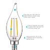 Luxrite 4W Vintage Candelabra LED Bulbs Dimmable, 400 Lumens, 2700K Warm White, 40W Equivalent, UL Listed, E12 Base 24 Pack - 2 of 4