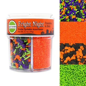 Mystic Sprinkles Fright Night Pumpkins & Bats Petite Sprinkle Assortment 3.2oz - 1 of 4