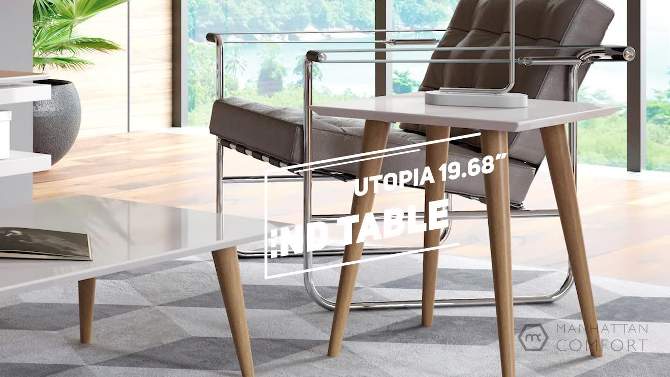 Square Utopia High End Table Off White - Manhattan Comfort, 2 of 8, play video