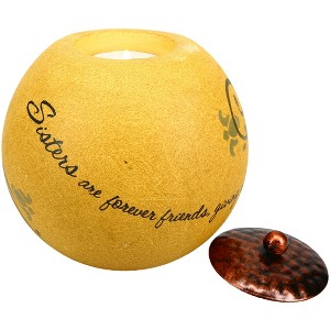 Pavilion Gift Company - Sisters are Forever Friends - 4.5" Round Candle Holder - Candle Holders - 1 of 4