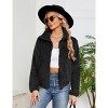 Women's Fleece Jackets Zip-up Jackets Coat Long Sleeve Jacket with Pockets - 3 of 4