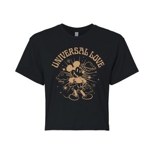 Women's - Disney - Universal Love Cropped Graphic T-Shirt - 1 of 4