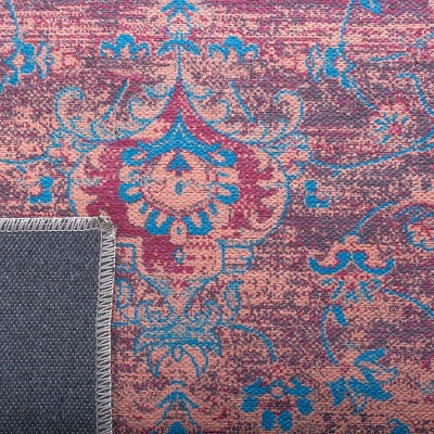 Elegant Gold and Blue 79" Square Viscose Rug with Easy Care