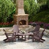 WestinTrends Malibu 5-Piece HDPE Folding Adirondack Chair Outdoor Patio Conversation Set - 2 of 4