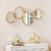 GlasFlength Decorative Wall Mirrors Wall Art Round Mirror Vanity Mirror Accent Mirror Metal Frame Mirror for Living Room, Gold, 42.3"*1.5"*22" - 4 of 4