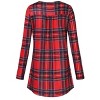 Plus Size Women's V-Neck Long Sleeve T-Shirt with Ruffle Detail Stretchy Soft Printed Blouse Fall Winter Tops XL to 5XL - 3 of 4