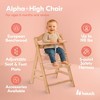 Hauck Alpha+ Grow Along Adjustable Wooden High Chair Seat w/ 5 Point Harness & Bumper Bar for Baby & Toddler Up to 198 lbs - 2 of 4