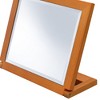 8" Tall Polyresin adjustable Make-Up Mirror, Walnut finish - 3 of 4