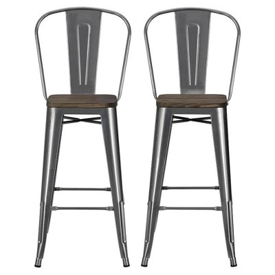 target black metal bar stools