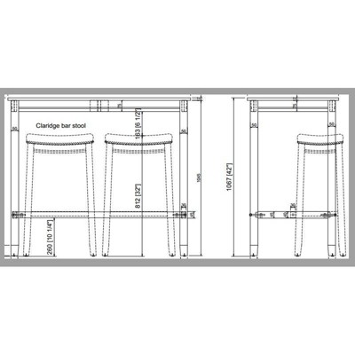 Claridge 50.75" Rustic Reclaimed Wood Bar-Height Pub Table