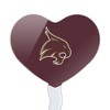 Texas State University Logo Heart Love Cupcake Picks Toppers Decoration Set of 6 - 2 of 4