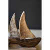 Coastal Wooden Sailboat Arrangement – 11.5" Tall Decorative Piece by Kalalou - 3 of 3