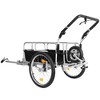 Whisen 3-in-1 Heavy-Duty Bike Cargo Trailer with E-Bike Compatible Steel Frame, 110lb Capacity, Convertible Stroller - Black & Gray - 3 of 4