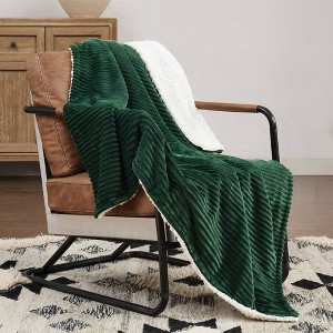 Brooklyn Loom 50"x70" Corduroy Green Throw Blanket - 1 of 4
