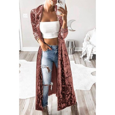 Women's Velvet Duster Cardigan - Pretty Bash