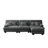 NicBex Couches for Living Room 3-Seater Sofa Cloud Couch Comfy Chenille Upholstered Modular Deep Seat Sofa with 5 Pillows and Ottoman - 2 of 4