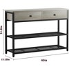 Console Sofa Table with 2 Drawers, Entryway Table with 2-Tier Storage Shelves - 2 of 4