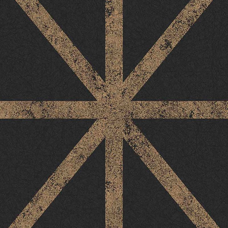 Rinku Black and Gold Geometric Paste the Wall Wallpaper, 4 of 5