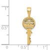Black Bow Jewelry 14k Yellow Gold Polished Key Pendant, 8mm - 3 of 4