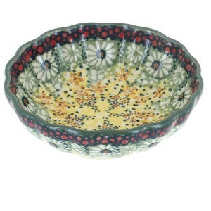Blue Rose Polish Pottery M094 Manufaktura Small Scallop Bowl - 1 of 2