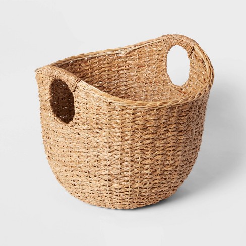 Faithful the brand medium size round wicker basket bag. Like new
