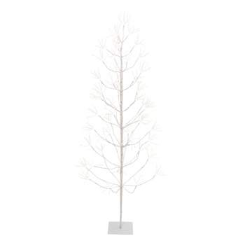 Everlasting Glow 72-Inch Tall White Electric Birch Tree with 588 Multifuction Warm and Cool White LED Lights