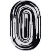 Unique Loom Braided Chindi Collection Area Rug - Oreo - 2 of 4