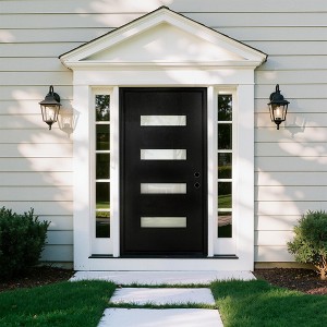 36 x 80 Fiberglass Entry Door,Frosted Glass - Contemporary Style for Home's Front Entrance Door with 6-9/16 Door Frame, Left Hand Inswing - 1 of 4