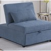 NicBex Convertible Sleeper Chair,Modern Folding Sofa Bed with Contemporary Style,Couches with Pillow for Living Room,Blue Gray - 4 of 4