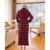 ADR Women's Long Robe, Fleece Plush Robe Woman, Cozy Regular & Plus Size Women's Bath Robe - 3 of 3