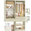 Aheaplus Set of 2 Closet Organizer with Drawers and Hanging Rods,  Walk-in Closet System Set with Shoe Rack and Shelves - 2 of 4