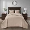 Sapphtopaz Bedding Comforter Set Classic Solid Color with Patterned Quilting Quilt Set - 3 of 4