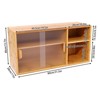 YIYIBYUS Small Kitchen Pantry Cabinet, Wall Sideboard with Glass Doors - 4 of 4