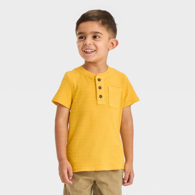 Toddler Boys' Short Sleeve Henley T-Shirt - Cat & Jack™, 1 of 8