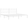 vidaXL Metal Bed Frame without Mattress with Headboard White 76"x79.9" - 3 of 4