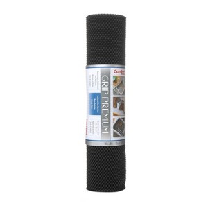 Con-Tact Brand Grip Premium Non-Adhesive Shelf Liner- Thick Grip Black (18''x 8'): Drawer & Cabinet Liner, Solid Pattern - 1 of 4