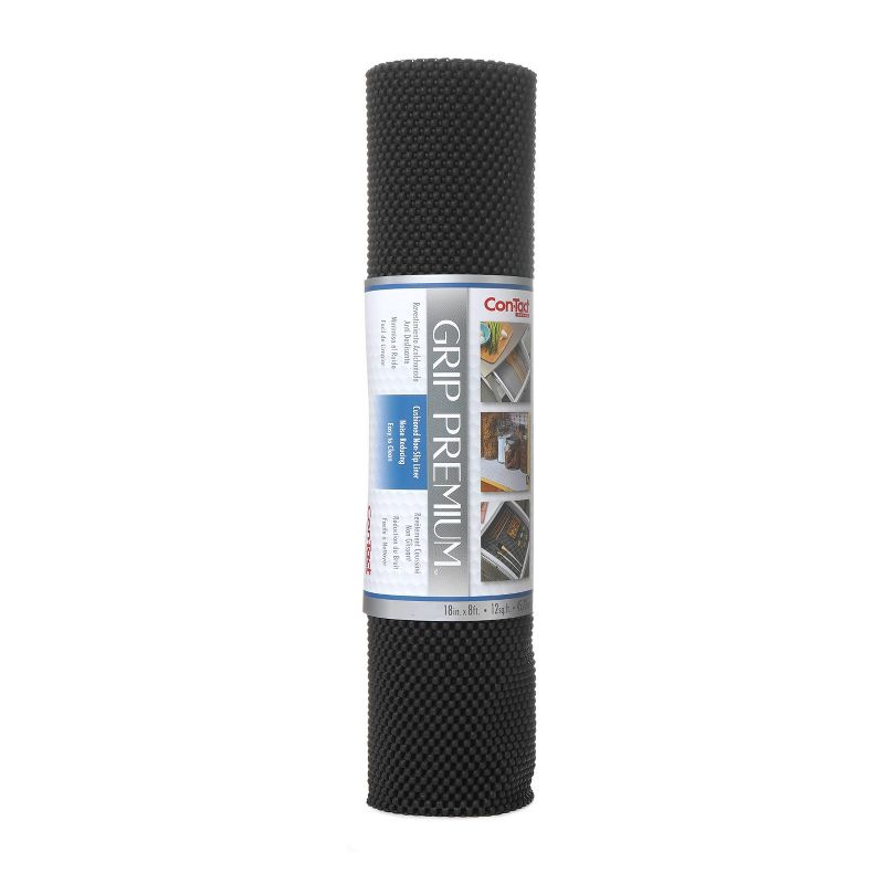 Con-Tact Brand Grip Premium Non-Adhesive Shelf Liner- Thick Grip Black (18&#39;&#39;x 8&#39;), 1 of 6