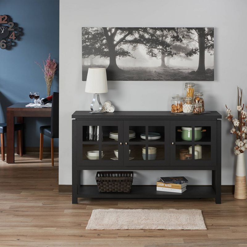 Carita Transitional Windowpane Cabinets Buffet - HOMES: Inside + Out, 3 of 13