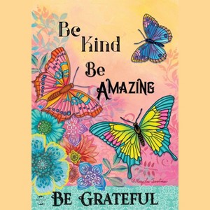 Briarwood Lane House Flag 40x28 For Outdoor Be Grateful Butterflies Spring House Flag Flag For Spring House Flag - 1 of 4