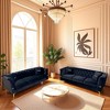 3-Seater Velvet Plush Sofa Set of 2 with Gold-Tone Metal Legs, Stylish Design, and Durable Construction - 2 of 4