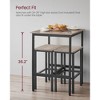 VASAGLE Bar Table, 23.6 x 23.6 x 36.2 Inches, Space Saving, Sturdy Metal Frame, Easy Assembly - image 4 of 4