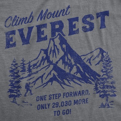 Мужские футболки Crazy Dog T-Shirts, Inc. Mens Funny T Shirts Climb Mount Everest Sarcastic Hiking Graphic Novelty Tee for Men - Crazy Dog Men's T Shirt For Campers Dark Grey XL — фото 2