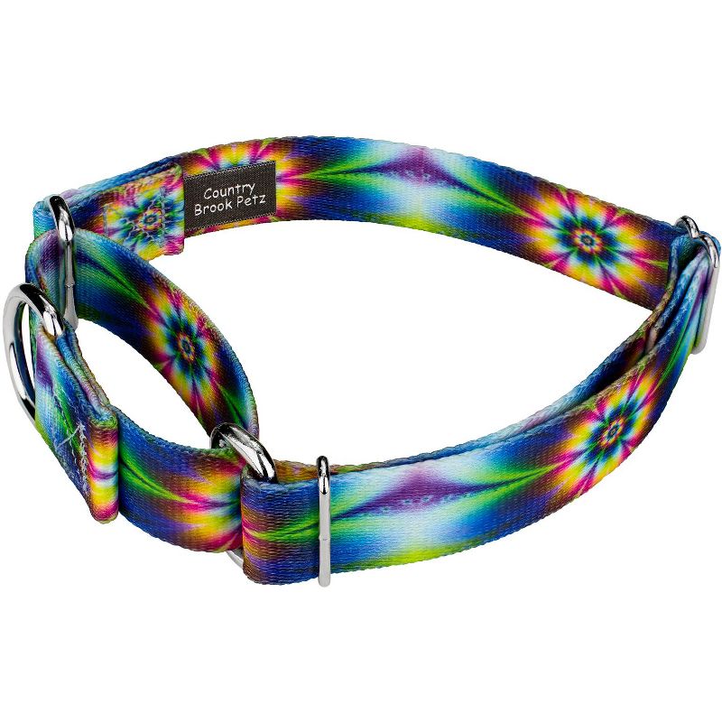 Country Brook Petz Tie Dye Flowers Martingale Dog Collar, 6 of 12