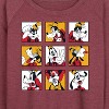 Women's - Disney - Goofy Grid Lightweight French Terry Wide Neck Long Sleeve Shirt - 2 of 4