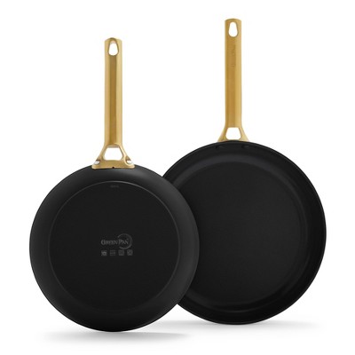 Black Aluminum Nonstick Ceramic Coating 2-Piece Fry Pan Set