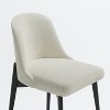 52 inch Round Natural Wood Color Dining Table with 6 White Dining chairs Suitable for Dining Room / Living Room - 3 of 4