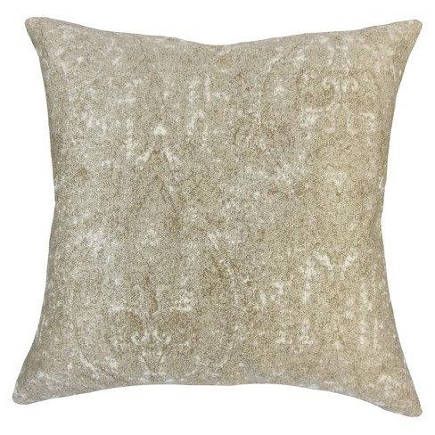 18x18 Boucle Foil Marble With Tassels Square Throw Pillow Ivory/silver -  Vcny Home : Target